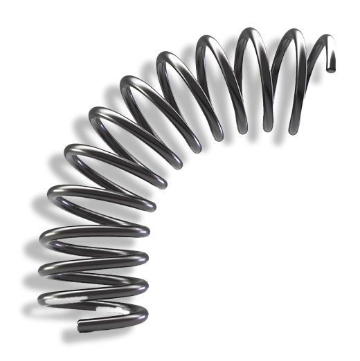 coiled mechanical spring