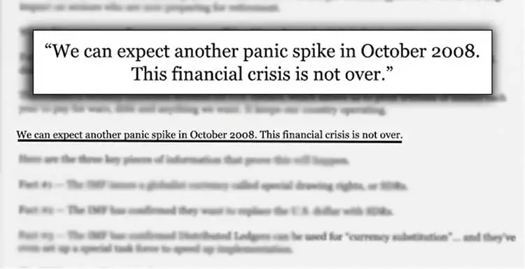 We can expect another panic spike in October 2008. This financial crisis is not over.